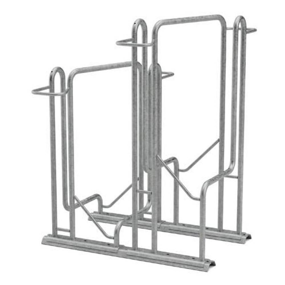Fahrradst&auml;nder &prime;EPSILON&reg; PLUS&prime;, doppelseitige Radeinstellung, Radabstand 360 mm, 4-8 Stellpl&auml;tze, 2-4 B&uuml;gel, Ausf&uuml;hrung tief/hoch, Stahl feuerverzinkt