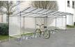 Anwendungsbeispiel: Überdachungssystem mit Anbaufeld (Fahrradständer nicht im Lieferumfang