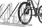 Detailansicht:  Fahrradständer Anlehnparker Typ 4700 XBF,  Anlehnbügel mit Anschlagschutz (Art. 4704xbf)