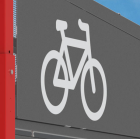 Detailansicht: Fahrradüberdachung -Milano- Wetterschutz und Fahrrad-Piktogramm auf Anfrage erhältlich (Art. 37624)