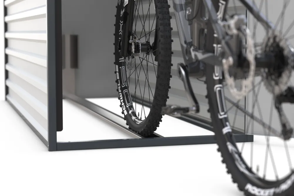 Fahrradgarage/Fahrradbox ′Classy′ (2050x820x1400 mm), ADFC Qualität, komplett montiert - Modellbeispiel: Fahrradgarage/Fahrradbox -Classy- (Art. ...