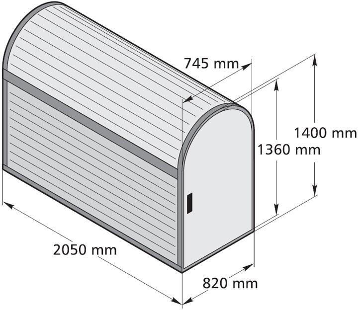 Technische Ansicht: Fahrradgarage/Fahrradbox -Classy- (Art. 11855)