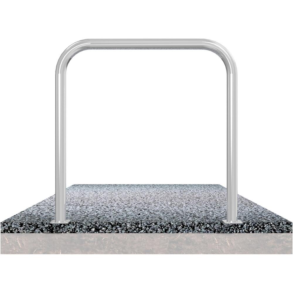 Anlehnbügel/Absperrbügel ′Sylt′ ø 60 mm aus Stahl, Höhe 1000 mm, zum Aufdübeln, ohne Farbe,