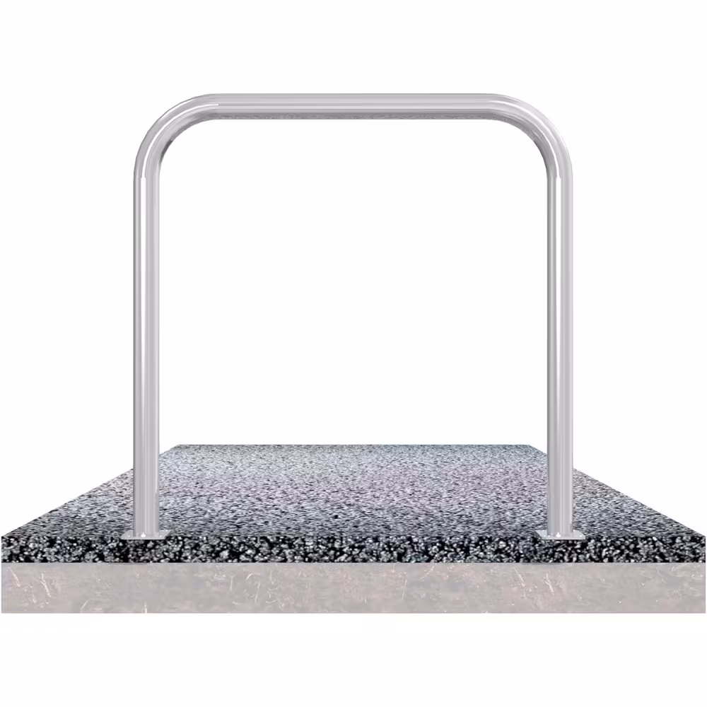 Anlehnb&uuml;gel/Absperrb&uuml;gel &prime;Sylt&prime; &oslash; 60 mm aus Stahl, H&ouml;he 1000 mm, zum Aufd&uuml;beln, ohne Farbe, gelb/schwarz oder nach RAL