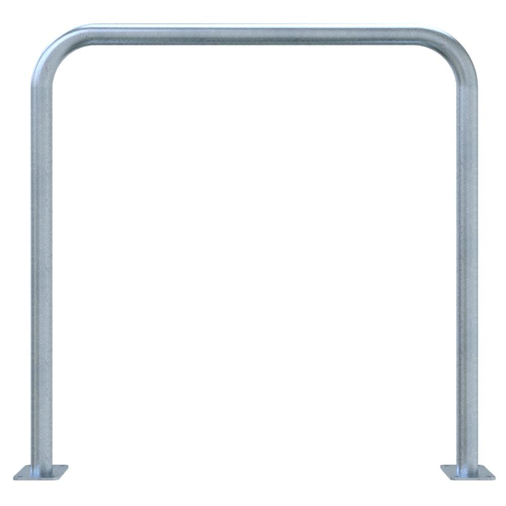 Anlehnbügel/Absperrbügel ′Sylt′ ø 48 mm aus Stahl, Höhe 1000 mm, zum Aufdübeln, ohne Farbe,