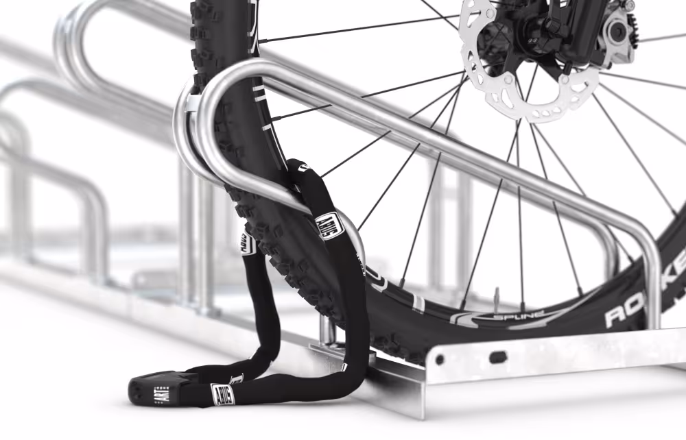 Fahrradständer Typ 2000 und Typ 2000BF, einseitige Radeinstellung, verschraubt, 90° - Modellbeispiel: Fahrradständer Typ 2000, einseitig (Art. 2052)