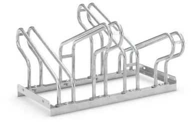 Fahrradständer Bügelparker Typ 2000 und Typ 2000BF, zweiseitige Radeinstellung 90° - Modellbeispiel: Bügelparker Typ 2000, zweiseitig (Art. 2154)