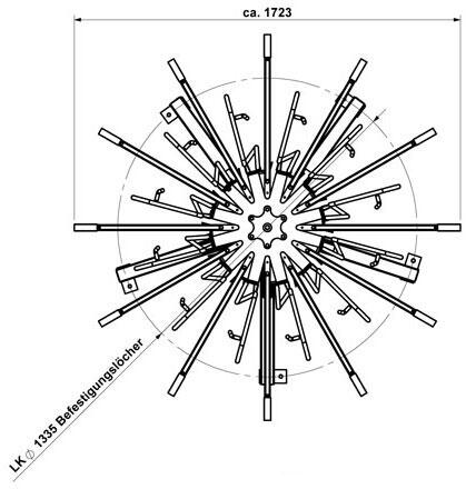 Technische Ansicht von oben: