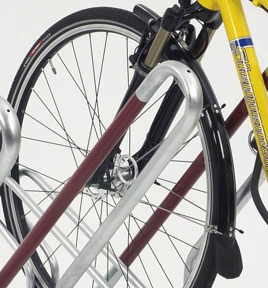 Fahrradständer Anlehnparker Typ 2500 XBF, ADFC Qualität, einseitig Radeinstellung - Detailansicht: