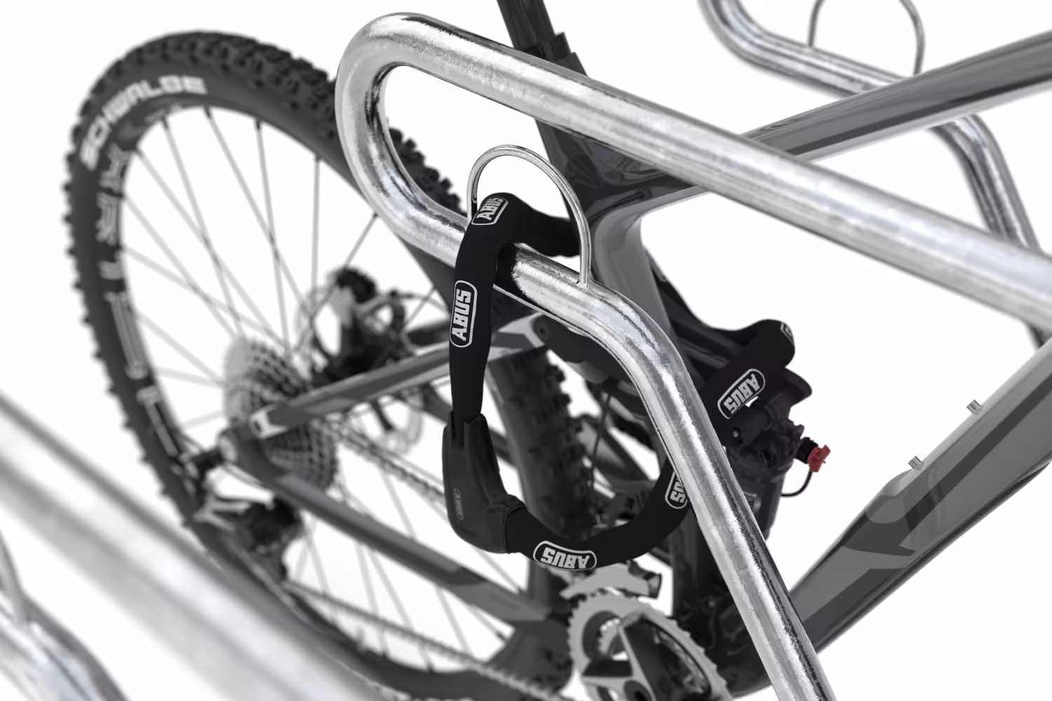 Fahrradst&auml;nder Anlehnb&uuml;gel Typ 2600, einseitige Radeinstellung 90&deg;