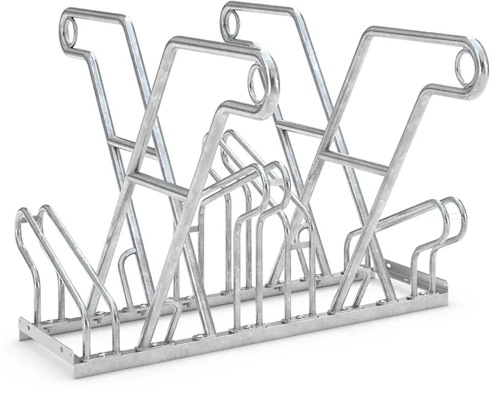 Fahrradständer Anlehnparker Typ 2600 XBF, ADFC Qualität, zweiseitige Radeinstellung - Modellbeispiel: Fahrradständer Anlehnbügel Typ 2600 XBF ...