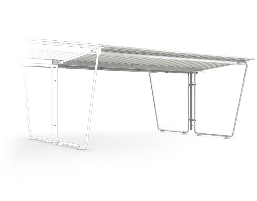 Modellbeispiel: Anbaueinheit für Überdachungssystem -Siegen S28-, doppelseitig (Art. 2801231-01)