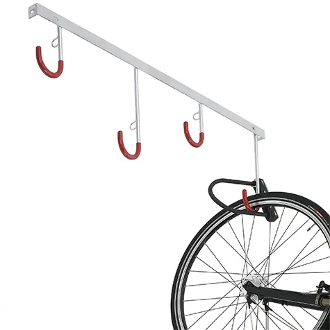 Fahrradständer Reihen-Hängeparker Typ 3800, Deckenmontage - Anwendungsbeispiel: 4 Radstände