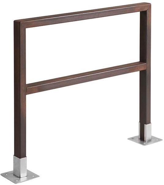 Modellbeispiel: Anlehnbügel -Panda Outdoor- 60 x 40 mm aus Bambus, Höhe 800 mm (Art. 39222)