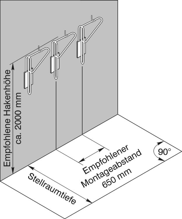 Technische Ansicht: Montageempfehlung