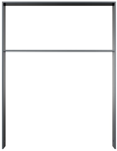 Modellbeispiel: Anlehn-/Absperrbügel -Frankonia-, mit Querholm, beschichtet in DB 703 (Art. 40482)