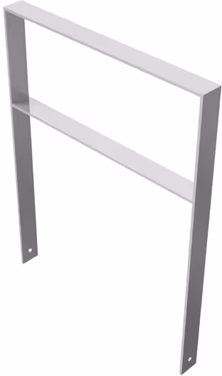 Anlehnbügel/Absperrbügel ′Frankonia′ 80 x 10 mm aus Stahl, Höhe 850 mm, mit Querholm - Modellbeispiel: Anlehn-/Absperrbügel -Frankonia-, mit ...
