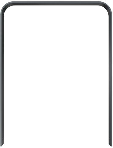 Modellbeispiel: Anlehn-/Absperrbügel -Aratora-, beschichtet in DB 703 (Art. 40485)