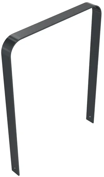 Anlehnbügel/Absperrbügel ′Aratora′ 80 x 10 mm aus Stahl, Höhe 800 mm, zum Einbetonieren - Modellbeispiel: Anlehn-/Absperrbügel -Aratora-, ...