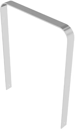 Anlehnbügel/Absperrbügel ′Aratora′ 80 x 10 mm aus Stahl, Höhe 800 mm, zum Einbetonieren - Modellbeispiel: Anlehn-/Absperrbügel -Aratora-, ohne ...