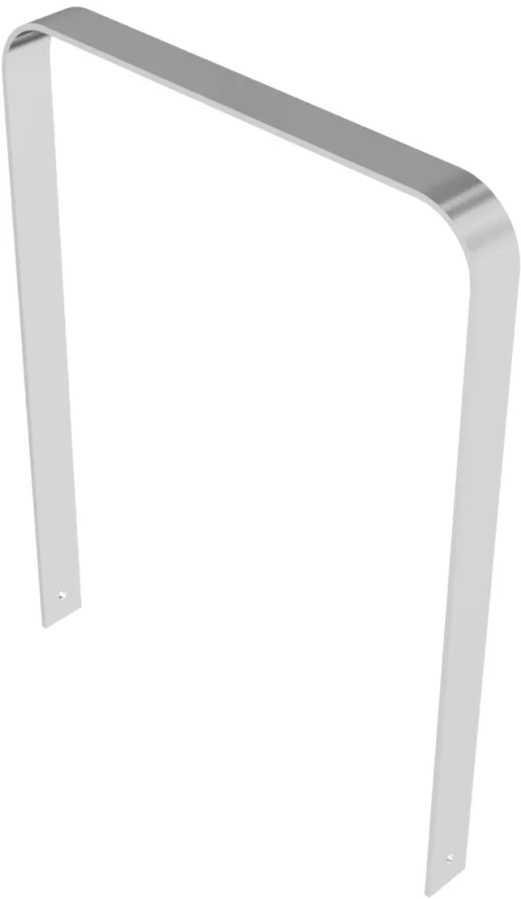 Anlehnbügel/Absperrbügel ′Aratora′ 80 x 10 mm aus Stahl, Höhe 800 mm, zum Einbetonieren - Modellbeispiel: Anlehnbügel/Absperrbügel -Aratora- (Art. ...