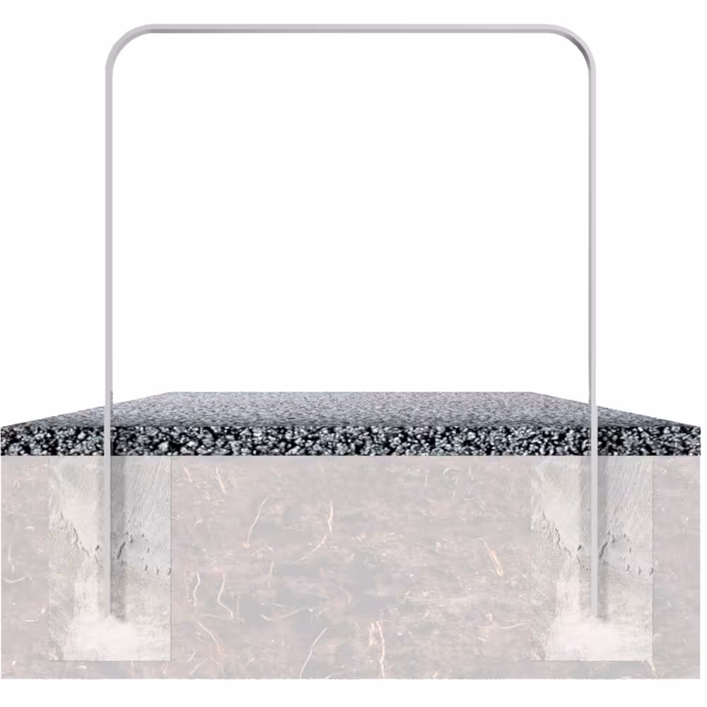Anlehnb&uuml;gel/Absperrb&uuml;gel &prime;Baltrum&prime; 50 x 12 mm aus Stahl, H&ouml;he 800 mm, zum Einbetonieren