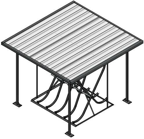 Modellbeispiel: Schräghochparker -Latium II- Breite 2750 mm (Art. 40813)
