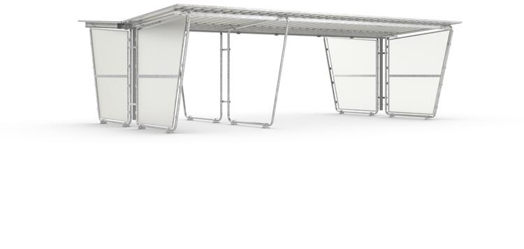 Modellbeispiel: Grundeinheit S26 und Anbaueinheit S29 mit transparenten Seitenwänden