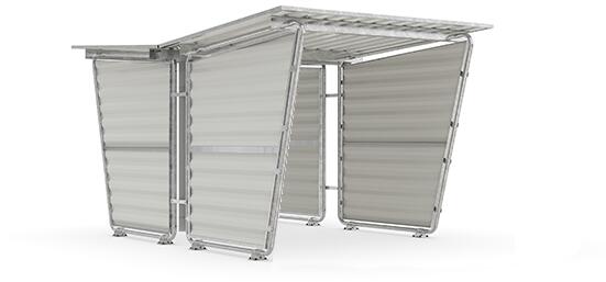 Modellbeispiel: Grundeinheit S26 mit Seitenwänden aus Trapezblech