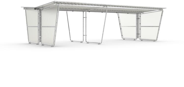 Modellbeispiel: Grundeinheit S27 und Anbaueinheit S29 mit transparenten Seitenwänden