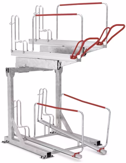 Doppelstockparker ′Lindau II′ einseitig mit 500 mm Radabstand und Gasdruckfedern - Modellbeispiel: Doppelstockparker -Lindau II- (Art. 41417)