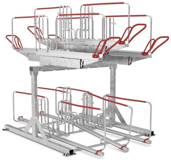Modellbeispiel: Doppelstockparker -Lindau II- doppelseitig, mit 12 Einstellplätzen (Art. 41426)