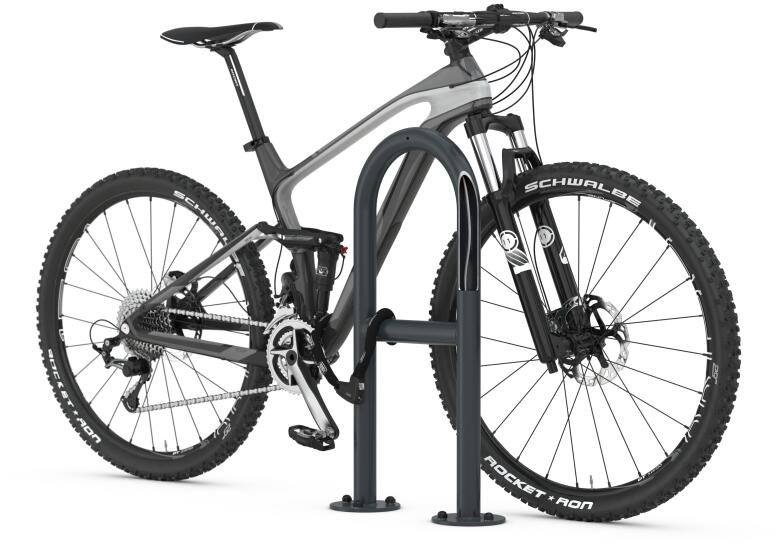Anwendungsbeispiel: Durch Querholm optimale Sicherung für alle Fahrradtypen