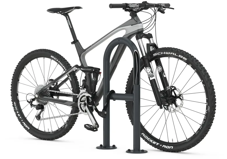 Anwendungsbeispiel: Durch Querholm optimale Sicherung für alle Fahrradtypen