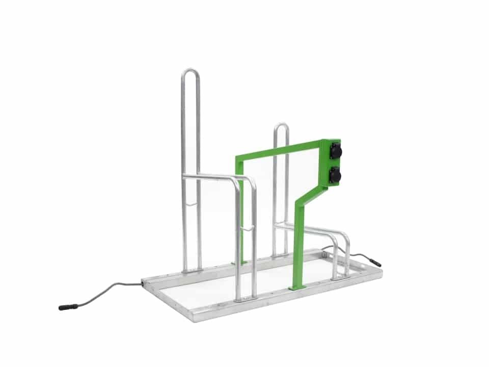 Modellbeispiel: Fahrradständer Anlehnparker -B-Bike Charge-, einseitig, 2 Stellplätze (Art.