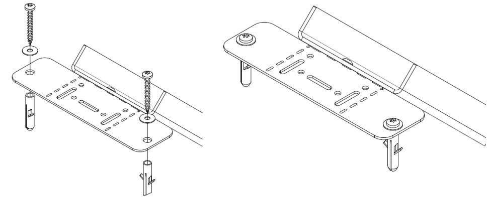Technische Ansicht: durch Biegen als Anfangs- und Endstück verwendbar