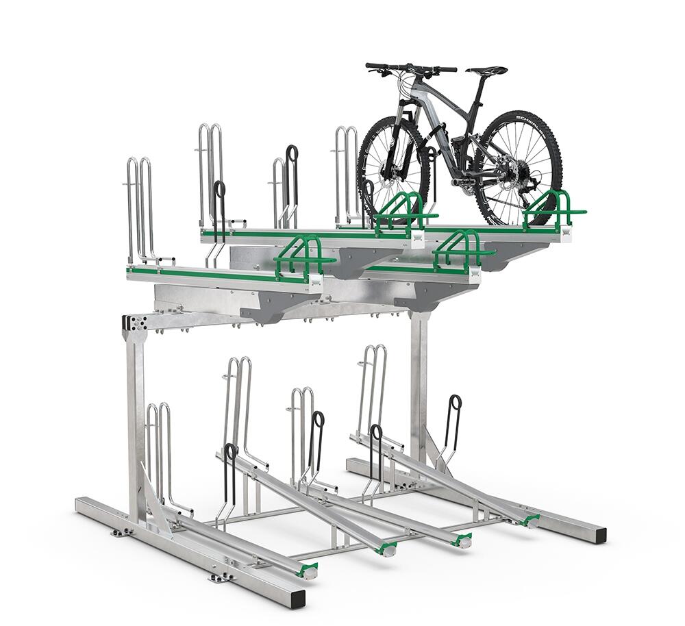 Modellbeispiel: Doppelstockparker ′Lindau Profi′ einseitig mit 8 Stellplätzen (Art. 41577.0004)