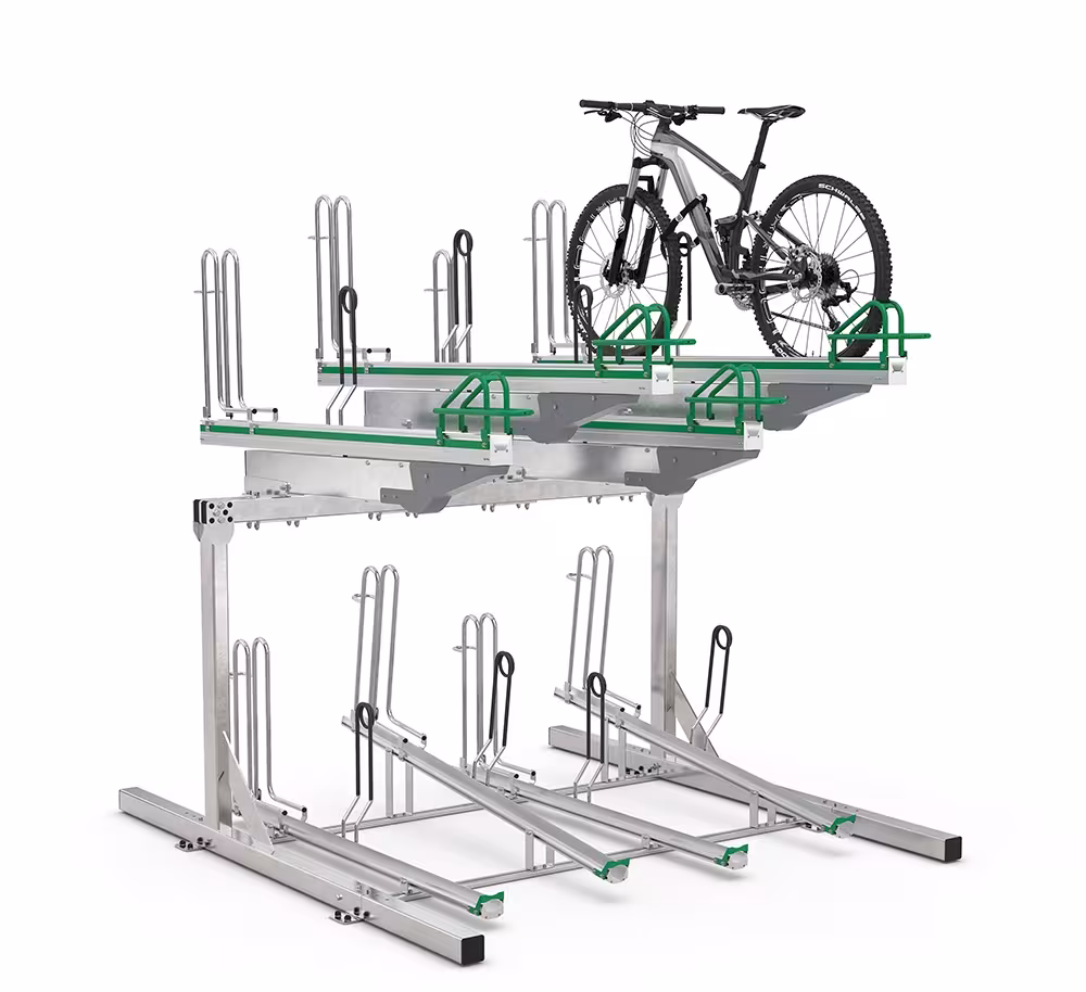 Modellbeispiel: Doppelstockparker ′Lindau Profi′ einseitig mit 8 Stellplätzen (Art. 41577.0004)