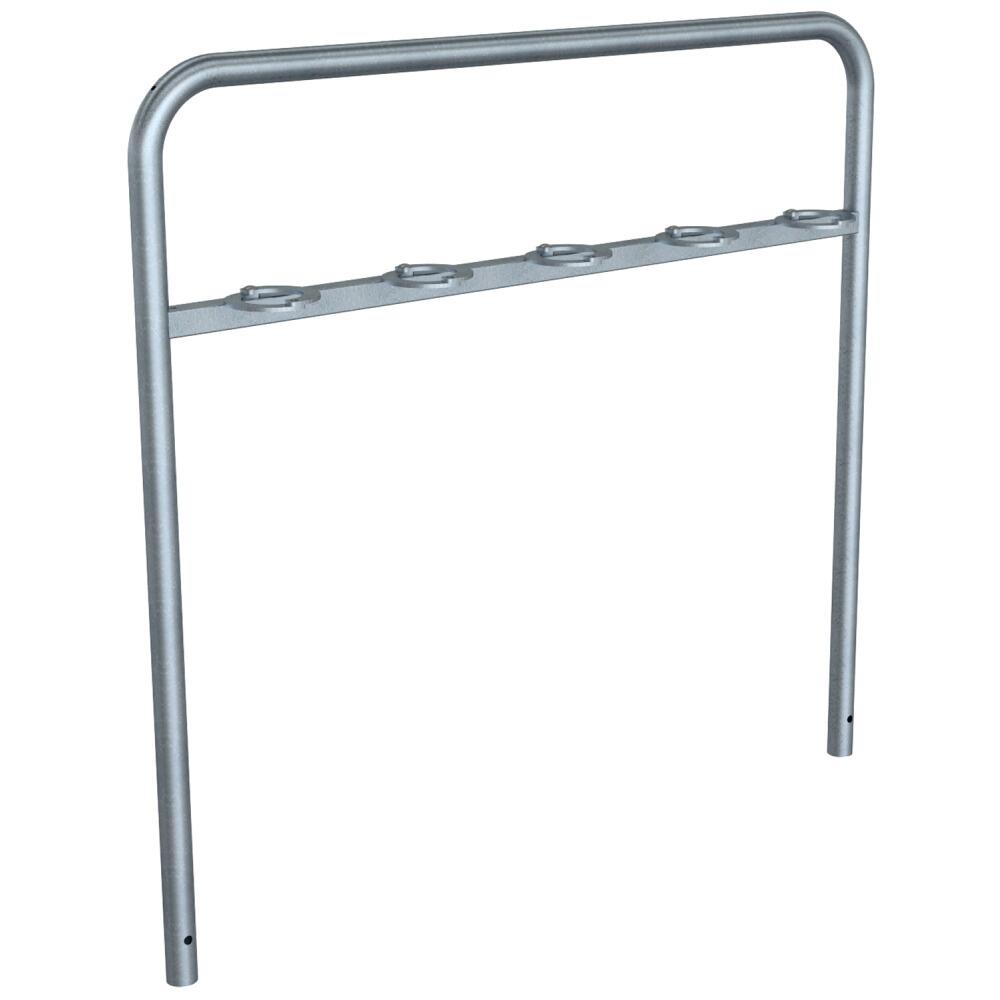 Anlehnbügel mit Querholm für Scooter/Roller, verschließbare Halteringe
