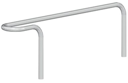 Modellbeispiel: Anlehnbügel/Einzelparker -Föhr- ø 42 mm aus Stahl, Höhe 450 mm, zum Einbetonieren
