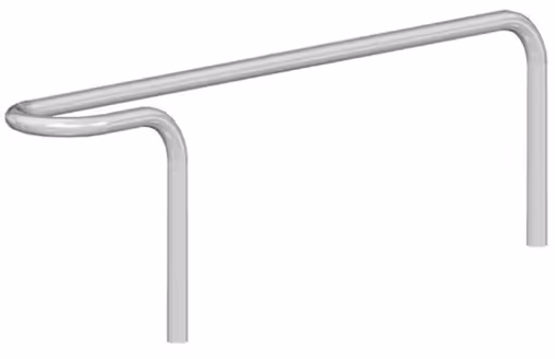 Modellbeispiel: Anlehnbügel/Einzelparker -Föhr- ø 42 mm aus Stahl, Höhe 450 mm, zum Einbetonieren