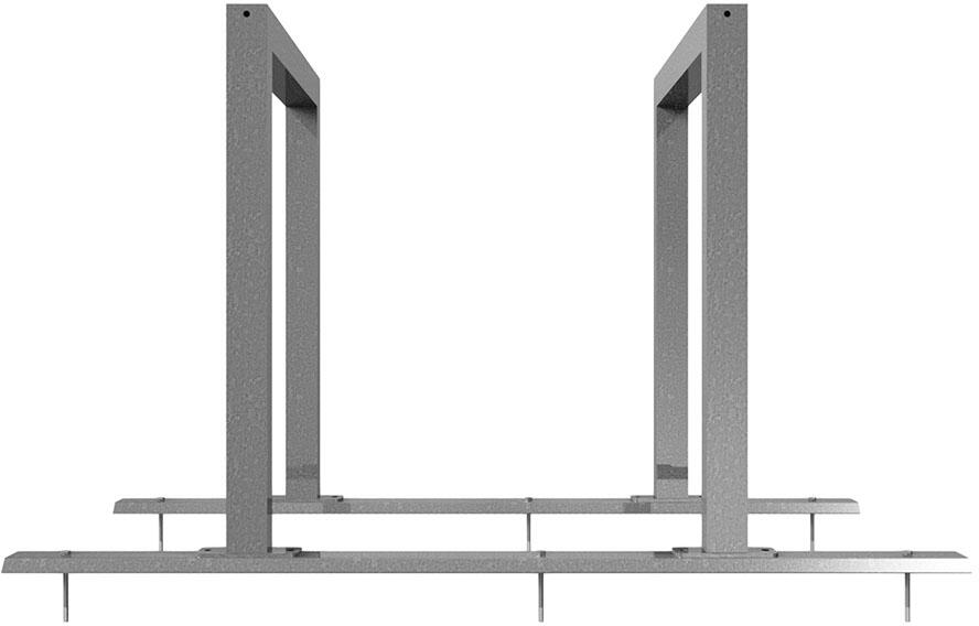 Modellbeispiel: Reihenanlage/Fahrradanlehnbügel mit Schienensystem (Art. 424.20)