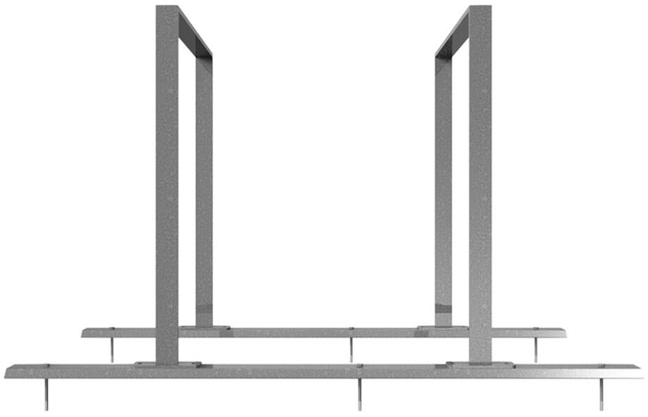 Modellbeispiel: Reihenanlage/Fahrradanlehnbügel mit Schienensystem (Art. 425.20)
