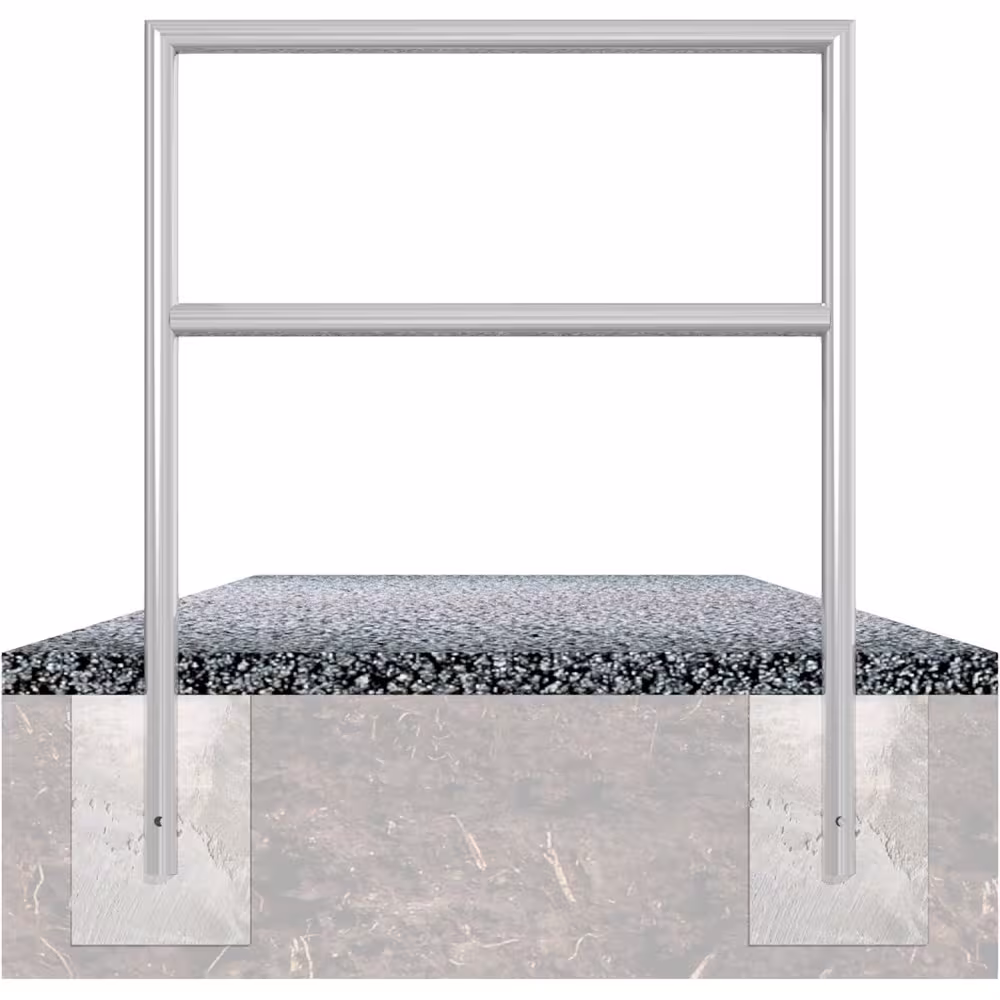 Anlehnb&uuml;gel/Absperrb&uuml;gel &prime;Kassel&prime; &oslash; 48 mm aus Stahl, H&ouml;he 800 mm, mit Querholm