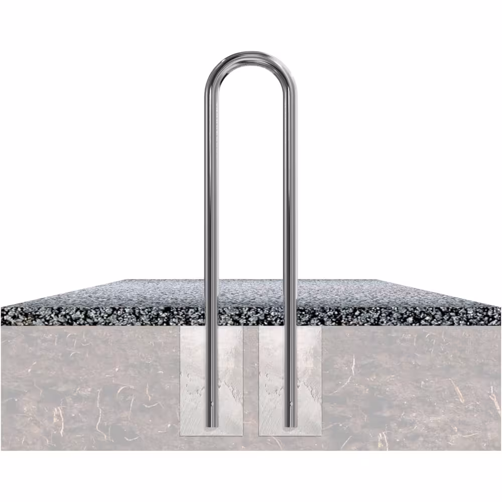 Anlehnb&uuml;gel/Absperrb&uuml;gel &oslash; 48 mm aus Edelstahl, Breite 300 mm, H&ouml;he 800 mm