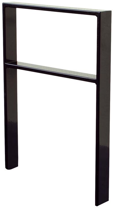 Modellbeispiel: Anlehn-/Absperrbügel -Apelland- mit Querholm, zum Einbetonieren, beschichtet DB 703