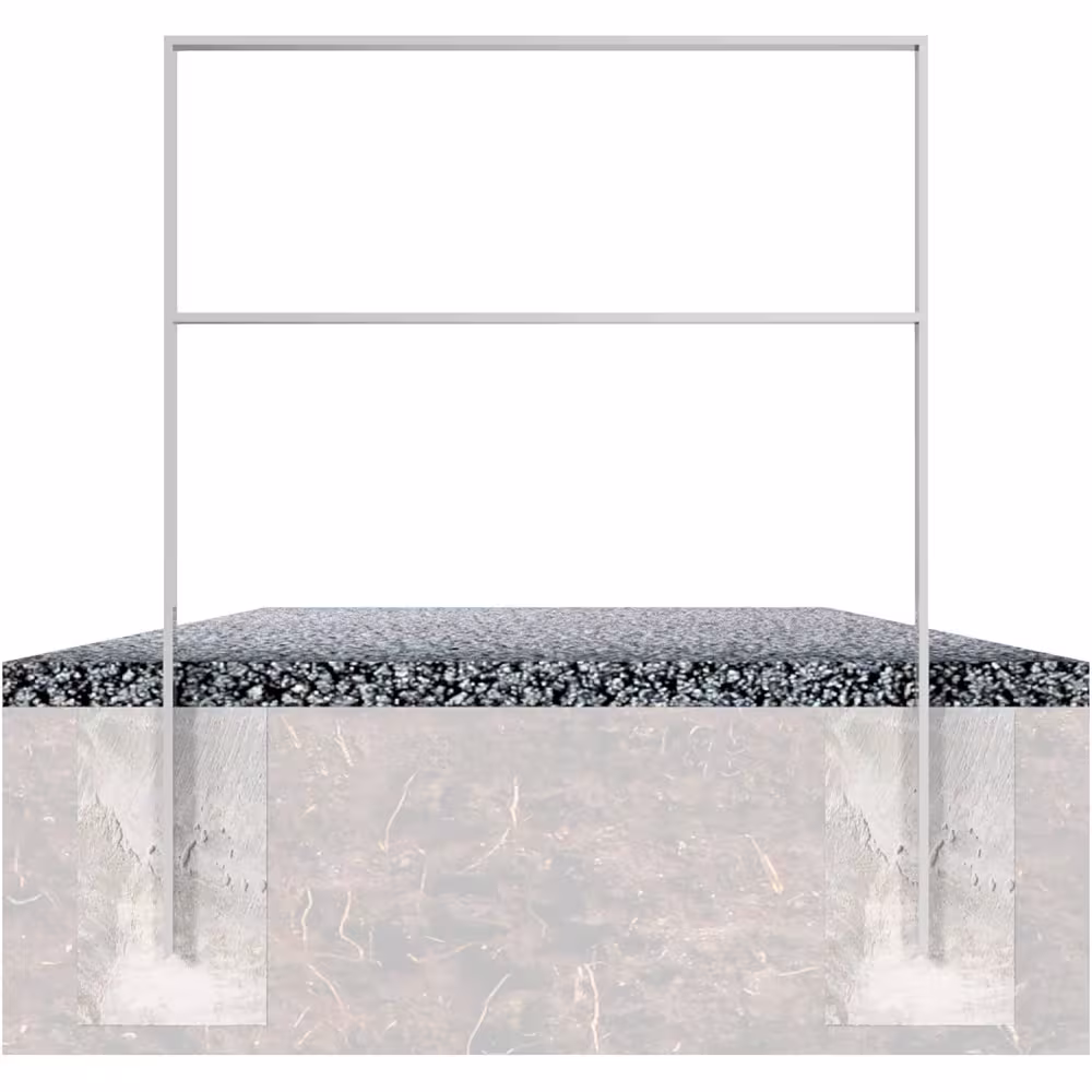 Anlehnb&uuml;gel/Absperrb&uuml;gel &prime;Apelland&prime; 50 x 12 mm, Stahl, H&ouml;he 800 mm, mit Querholm, zum Einbetonieren