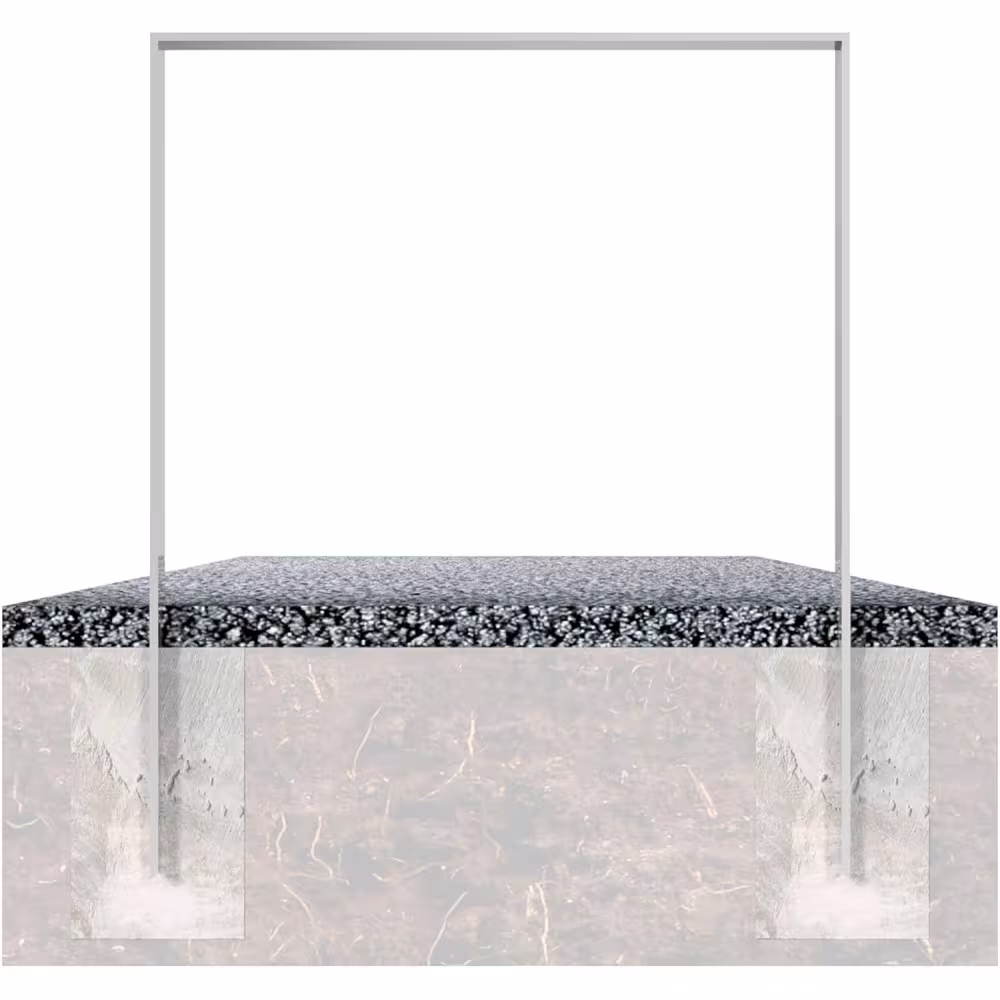 Anlehnb&uuml;gel/Absperrb&uuml;gel &prime;Apelland&prime; 80 x 12 mm aus Stahl, H&ouml;he 800 mm, zum Einbetonieren