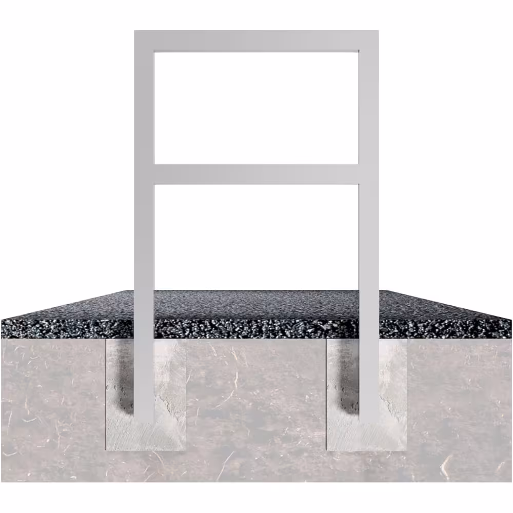 Anlehnb&uuml;gel/Absperrb&uuml;gel &prime;Spiekeroog&prime; 60 x 60 mm aus Stahl, H&ouml;he 800 mm, mit Querholm