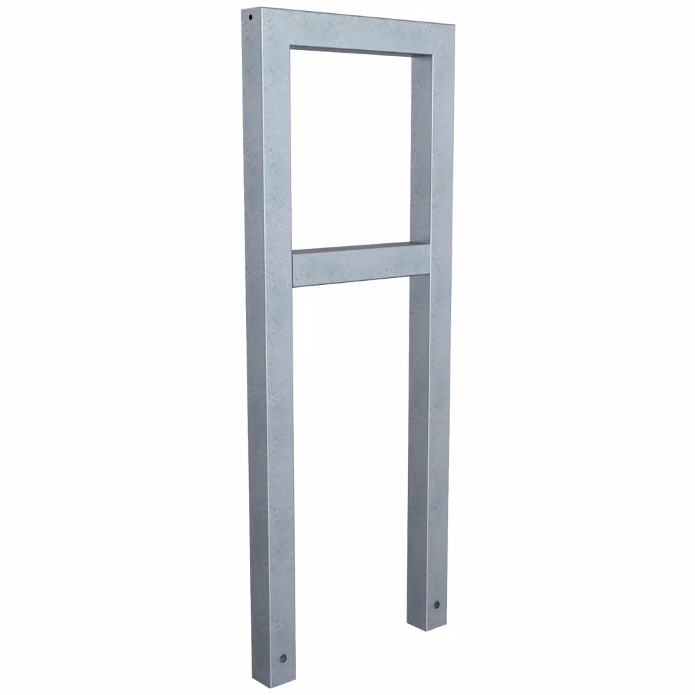 Anlehnb&uuml;gel/Absperrb&uuml;gel &prime;Spiekeroog&prime; 60 x 60 mm aus Stahl, H&ouml;he 800 mm, mit Querholm